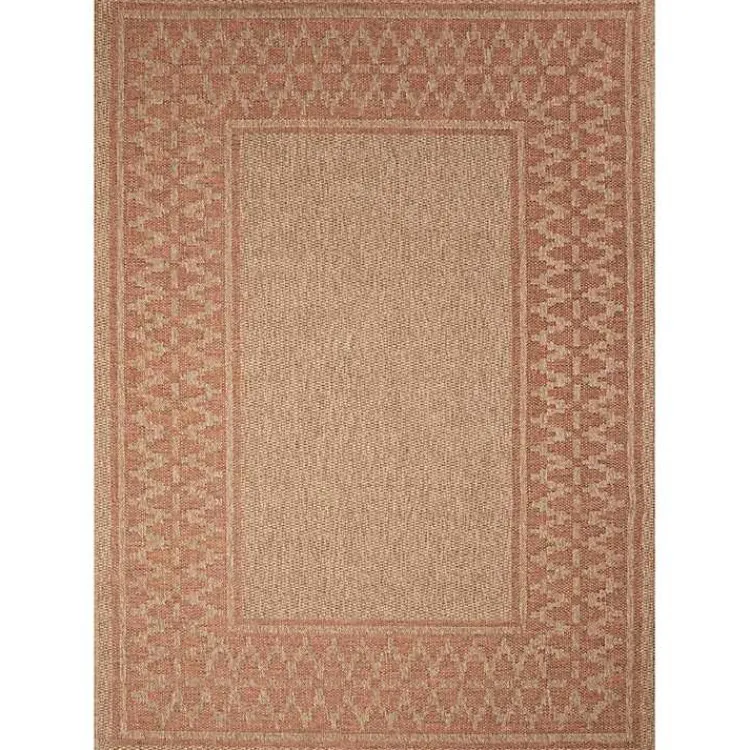 Kirklands Home Tan & Orange Zig Zag Indoor/Outdoor Area Rug, 7x9 Hot