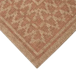 Kirklands Home Tan & Orange Zig Zag Indoor/Outdoor Area Rug, 7x9 Hot