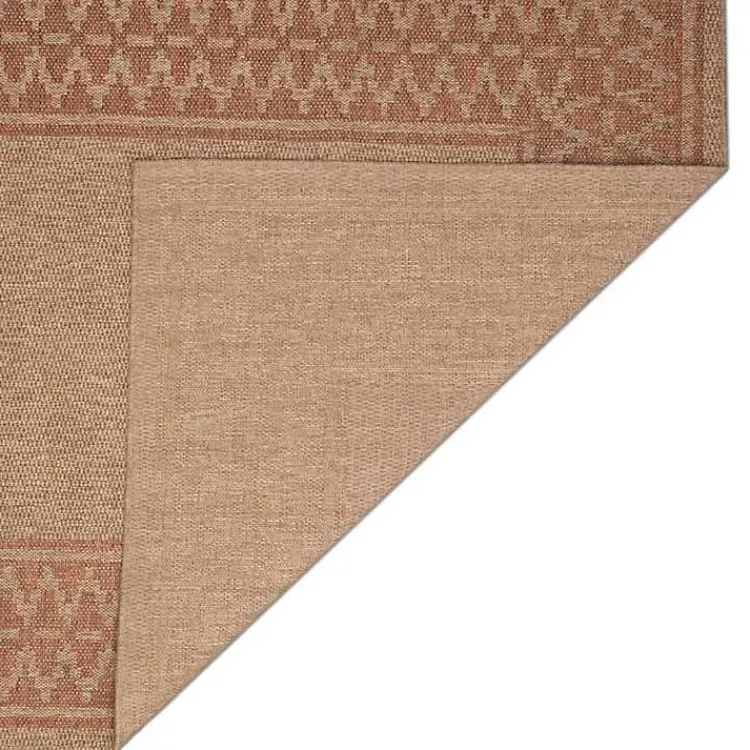 Kirklands Home Tan & Orange Zig Zag Indoor/Outdoor Area Rug, 7x9 Hot