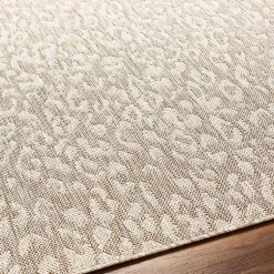 Kirklands Home Tan Amur Outdoor Rug, 6x9 New