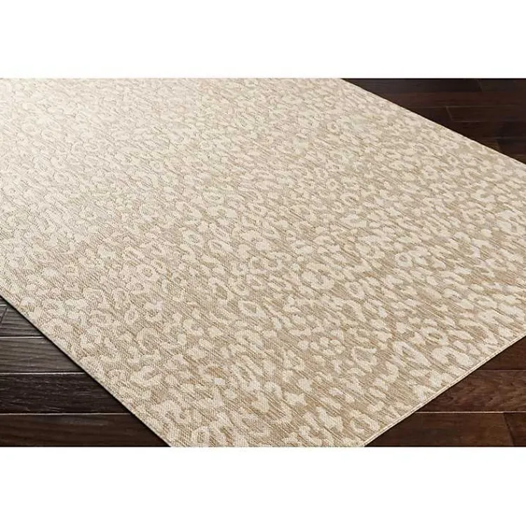 Kirklands Home Tan Amur Outdoor Rug, 6x9 New