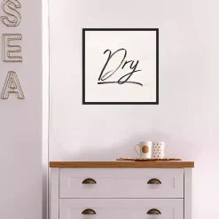 Kirklands Home Tan and Black Dry Laundry Framed Wall Plaque New