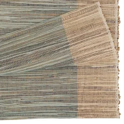 Kirklands Home Tan and Blue Shimmer Banded Table Runner Best