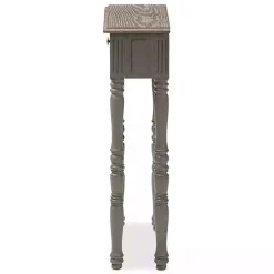 Kirklands Home Tan and Gray Ornate Ball Turned Console Table Outlet