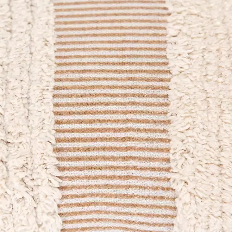 Pillows>Kirklands Home and Natural Tufted Stripes Lumbar Pillow Tan