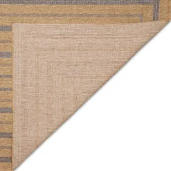 Kirklands Home Tan and Navy Framed Indoor/Outdoor Area Rug, 7x9 Online