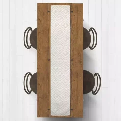 Kirklands Home Tan and White Diamond Table Runner, 72 in. Online
