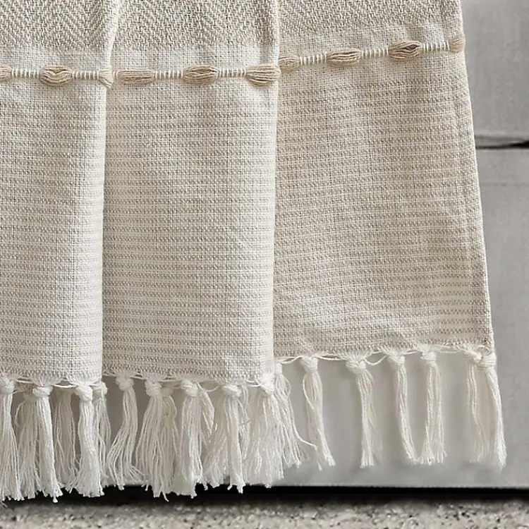 Blankets & Throws>Kirklands Home Tan and White Herringbone Stripe Throw