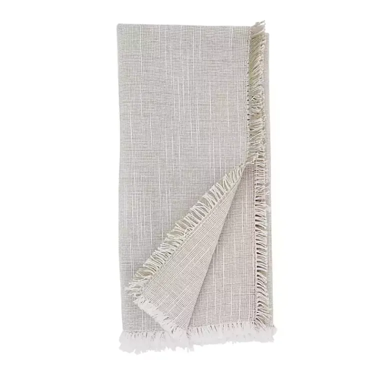 Kirklands Home Tan and White Two-Tone Fringe Napkins, Set of 4 Clearance