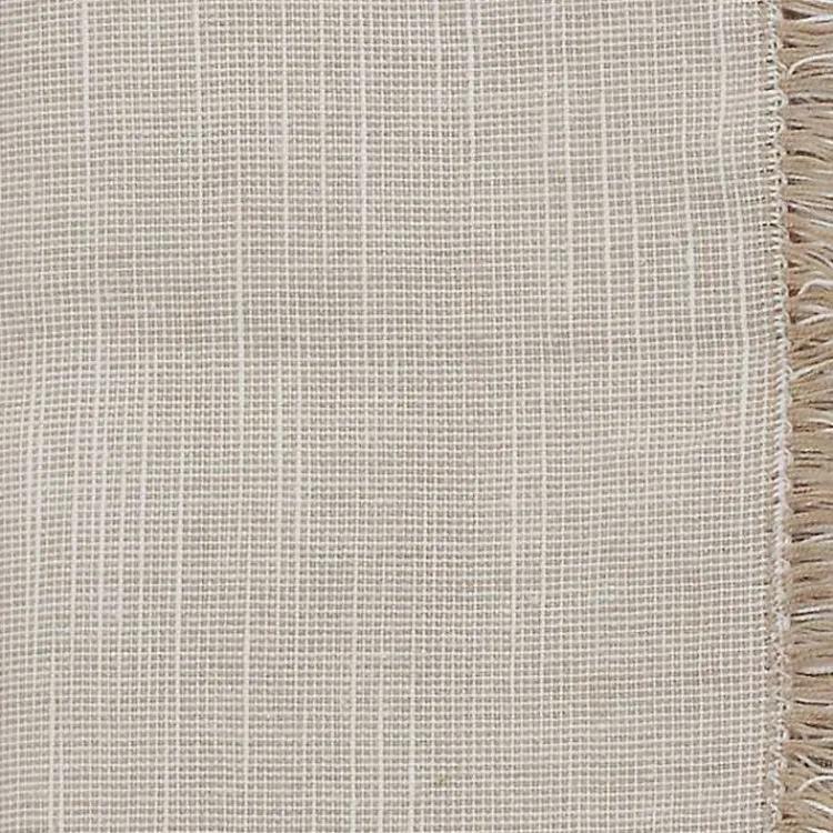 Kirklands Home Tan and White Two-Tone Fringe Napkins, Set of 4 Clearance