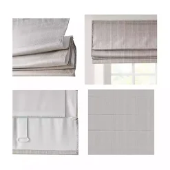 Kirklands Home Basketweave Cordless Roman Shade, 33 in. Tan Clearance