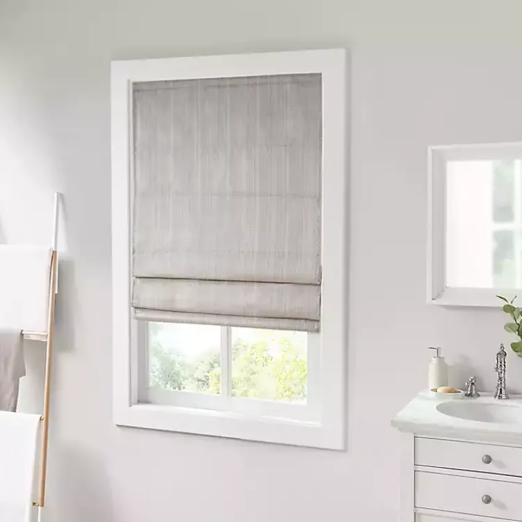 Kirklands Home Basketweave Cordless Roman Shade, 35 in. Tan Online