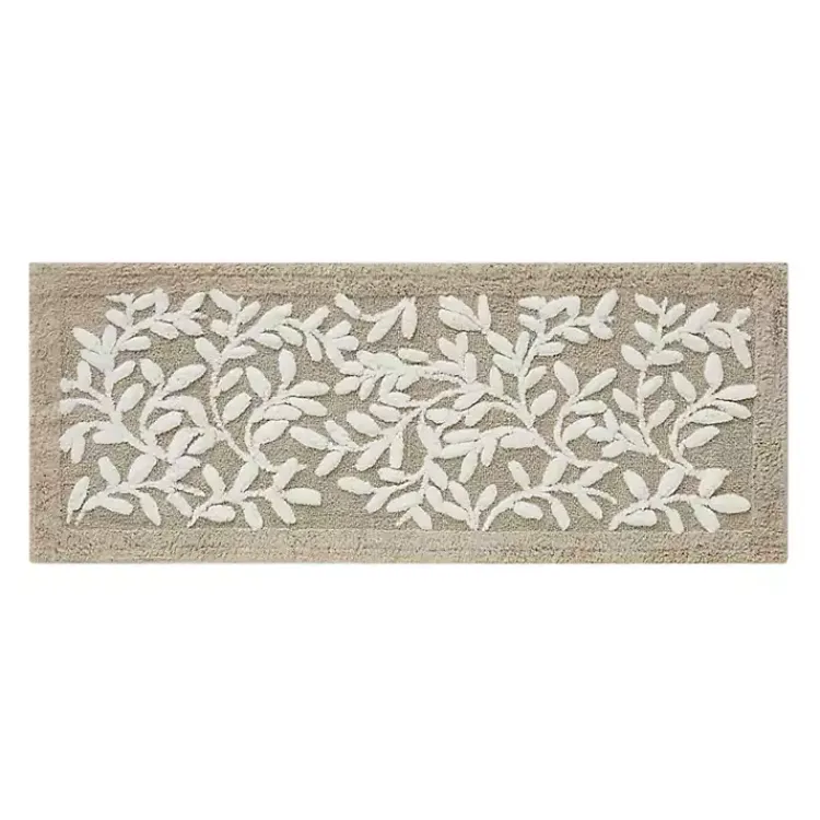 Kirklands Home Tan Botanical Cotton Bath Mat, 60 in. Online