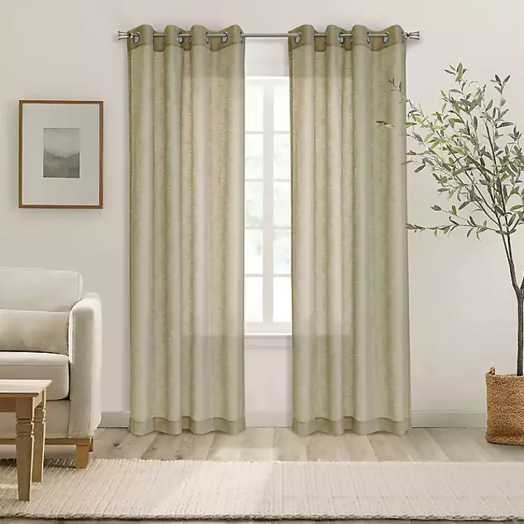 Kirklands Home Boucle Sheer Single Curtain Panel, 63 in. Tan Online