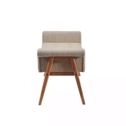 Kirklands Home Button Tufted Wood Bench Tan Sale