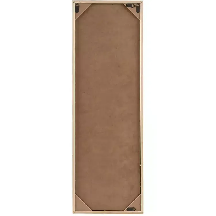 Kirklands Home Carved Wood Laurel Branches Panel Wall Plaque Tan Best