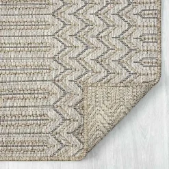 Kirklands Home Chevron Indoor/Outdoor Area Rug, 5x7 Tan Hot