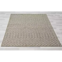 Kirklands Home Chevron Indoor/Outdoor Area Rug, 5x7 Tan Hot