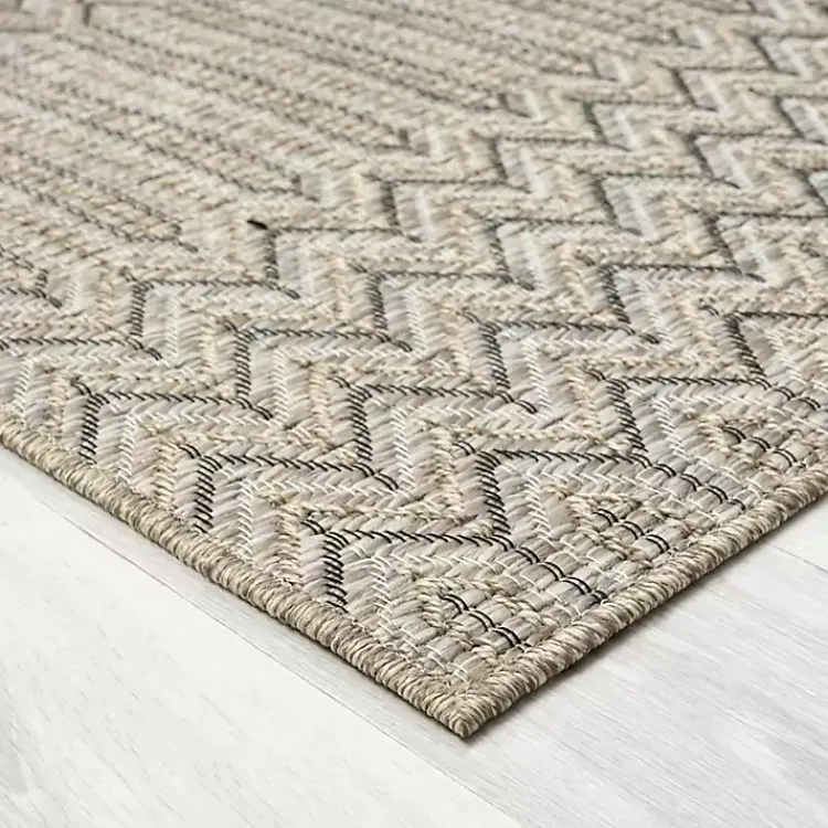 Kirklands Home Chevron Indoor/Outdoor Area Rug, 7x9 Tan Sale