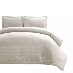 Kirklands Home Clipped Stripe 3-pc. Full/Queen Comforter Set Tan Hot