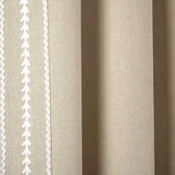 Kirklands Home Embroidered Ric Rac Curtain Panel, 84 in. Tan Clearance