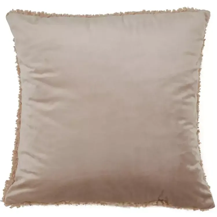 Pillows>Kirklands Home Faux Lamb Fur Pillow Tan