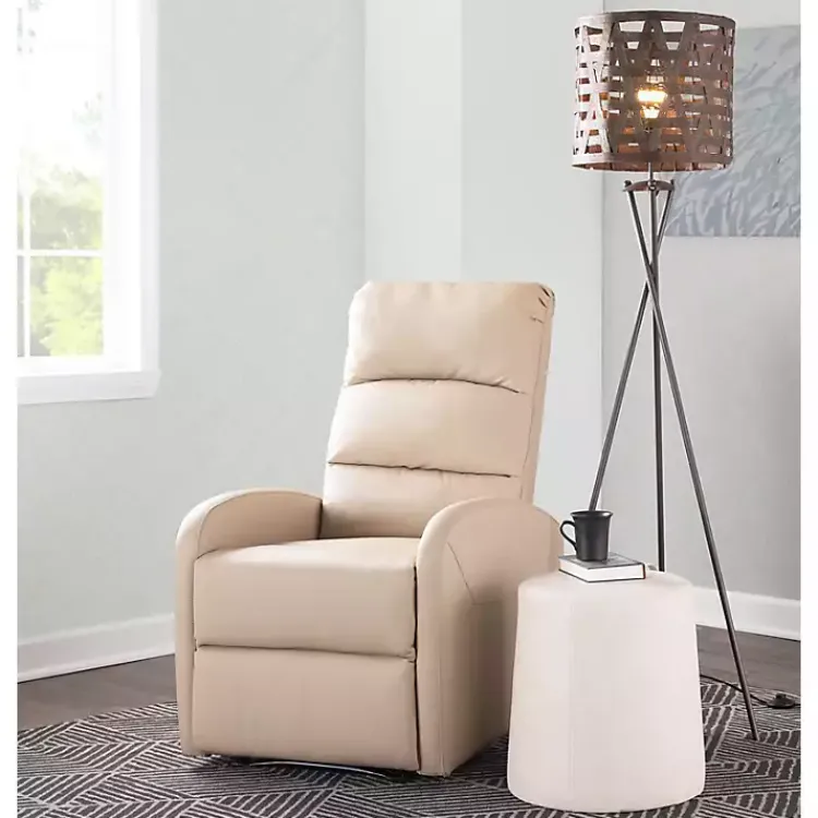 Kirklands Home Faux Leather Dormi Recliner Tan Best