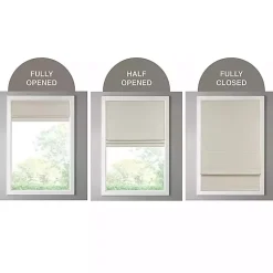 Kirklands Home Faux Silk Room Darkening Roman Shade, 27 in. Tan Discount