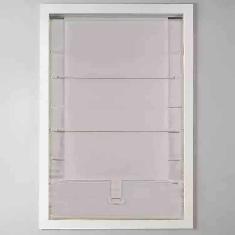Kirklands Home Faux Silk Room Darkening Roman Shade, 35 in. Tan Outlet