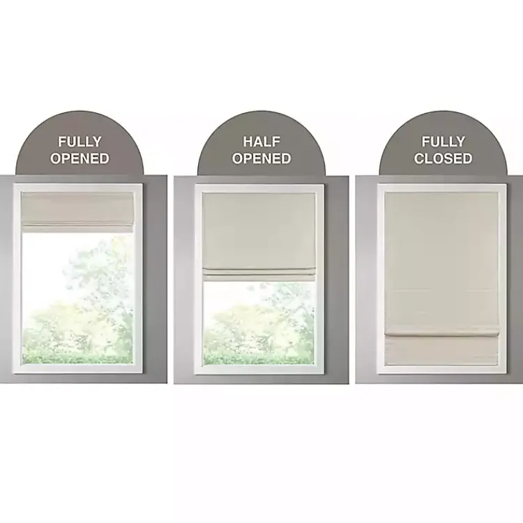 Kirklands Home Faux Silk Room Darkening Roman Shade, 35 in. Tan Outlet