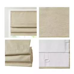 Kirklands Home Faux Silk Room Darkening Roman Shade, 35 in. Tan Outlet