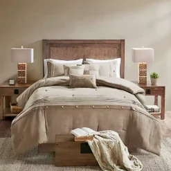 Kirklands Home Faux Suede 7-pc. King Comforter Set Tan Outlet