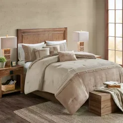 Kirklands Home Faux Suede 7-pc. King Comforter Set Tan Outlet