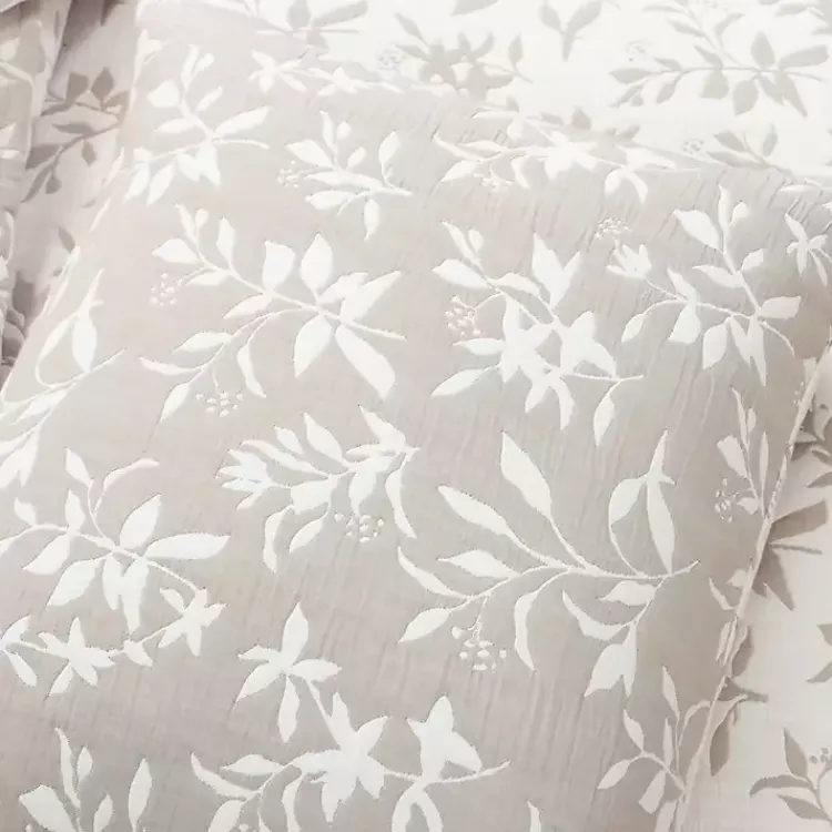 Kirklands Home Tan Floral Reversible 3-pc. King Quilt Set Discount