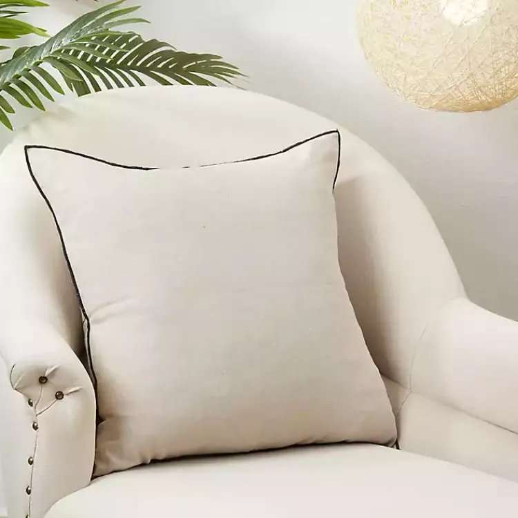Pillows>Kirklands Home Fringe Diamond Throw Pillow Cover Tan