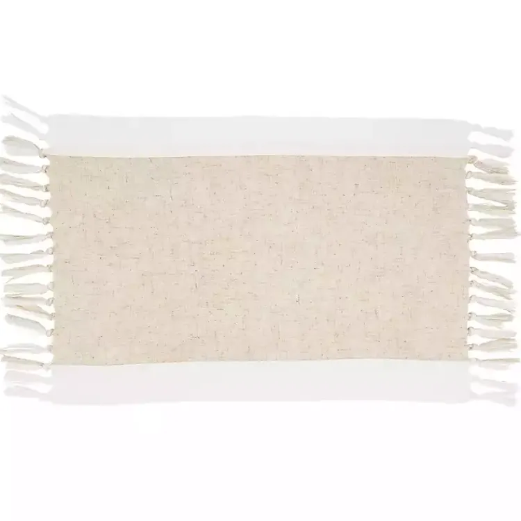 Kirklands Home Tan Fringed Two Tone 4-pc. Placemat Set Clearance