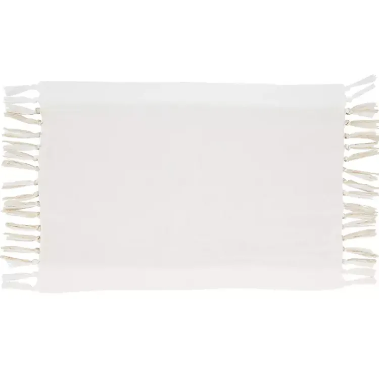 Kirklands Home Tan Fringed Two Tone 4-pc. Placemat Set Clearance