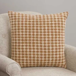 Pillows>Kirklands Home Tan Hemlock Woven Pillow