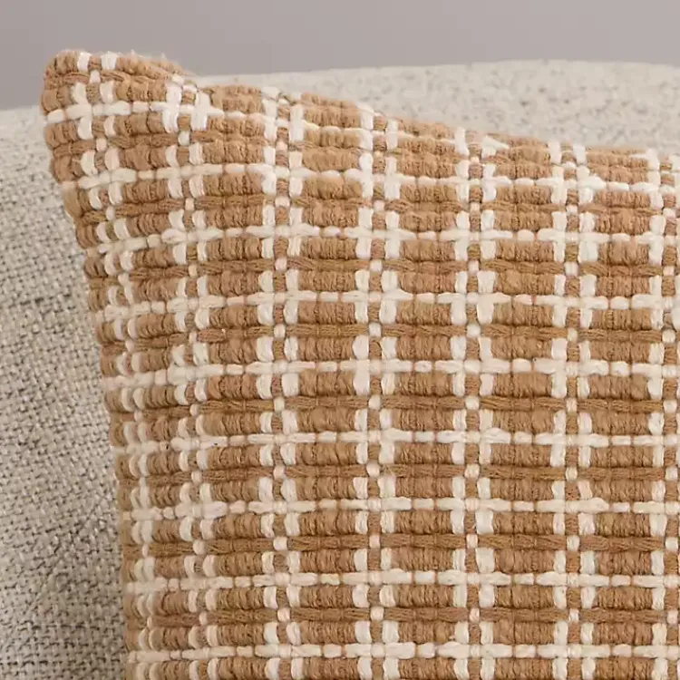 Pillows>Kirklands Home Tan Hemlock Woven Pillow