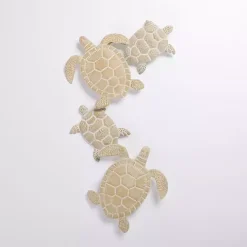 Kirklands Home Metal Sea Turtles Wall Plaque Tan Outlet