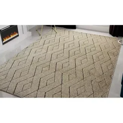 Kirklands Home Modern Chevron Area Rug, 5x7 Tan Sale