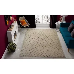 Kirklands Home Modern Chevron Area Rug, 5x7 Tan Sale