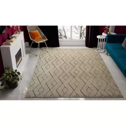 Kirklands Home Modern Chevron Area Rug, 5x7 Tan Sale