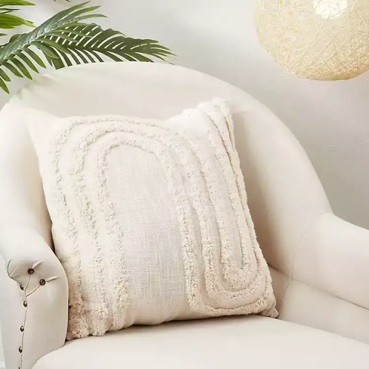 Pillows>Kirklands Home Modern Tufted Pillow Tan