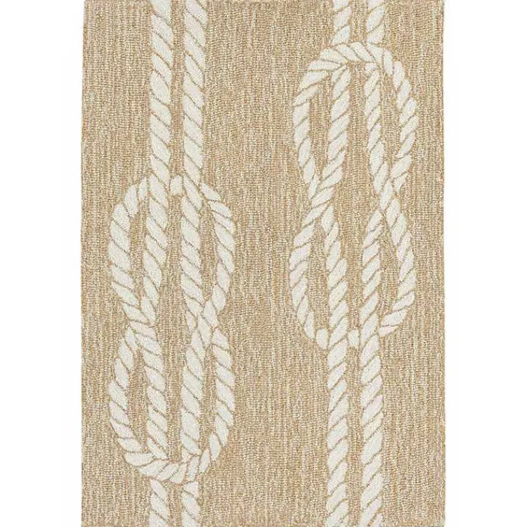 Kirklands Home Nautical Rope Indoor/Outdoor Area Rug, 2x3 Tan Discount