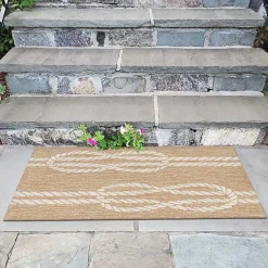 Kirklands Home Nautical Rope Indoor/Outdoor Area Rug, 2x3 Tan Discount