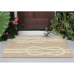 Kirklands Home Nautical Rope Indoor/Outdoor Area Rug, 2x3 Tan Discount