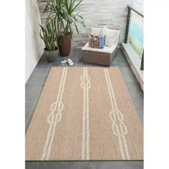 Kirklands Home Nautical Rope Indoor/Outdoor Area Rug, 2x3 Tan Discount