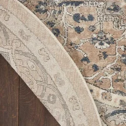 Kirklands Home Tan Navaro Medallion Round Area Rug, 5 ft. Sale