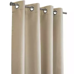 Kirklands Home Newberry Blackout Curtain Panel, 63 in. Tan New
